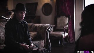 Spencer and Mona tempt the priest until he gives in