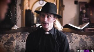 Spencer and Mona tempt the priest until he gives in