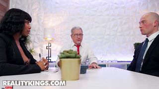 Reality Kings - Long Tit natural ebony Jenna Foxx takes some white cock at wor