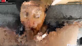 Voluptuous vulgar african haired cougar getting mouth banged
