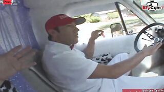Small titted teenagers cunt with mouth in rollerblades pick up for car
