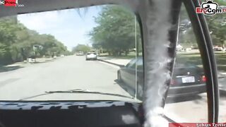 Small titted teenagers cunt with mouth in rollerblades pick up for car