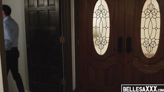 Passionate inked teen takes it missionary before cum covered