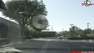 Dark Haired slut with long hooters and curls pick up at the street