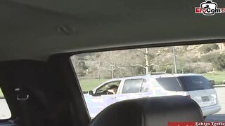 Dark Haired slut with long hooters and curls pick up at the street
