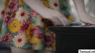Lovely TS having sex with her co worker