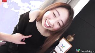 Casting couch with cute Japanese amateur Miss Ai Okamoto hot nurse from Tokyo interview uncensored JAV first ever JAV cunt