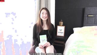 Casting couch with cute Japanese amateur Miss Ai Okamoto hot nurse from Tokyo interview uncensored JAV first ever JAV cunt