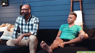 Daddy wakes up from his son sucking his cock!