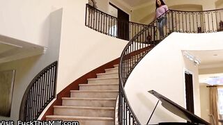 Slutty house wife cheated her husband and got fucked by her colleagues