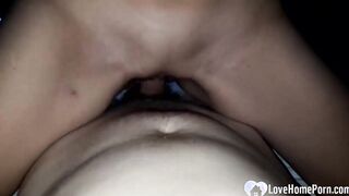 Cock-hungry sweety takes a ride on a donger