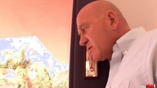 18 year old year older Year Old Dark Hair Getting Banged! By An Older Man And Swallows His Cum
