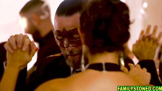 Masquerade party turns into a hot orgy