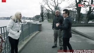 Sexual blonde women with natural titted picked up at the street