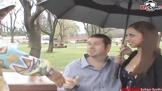 Huge penis fucks the thin Women infront her husband