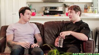 Jayden Marcos fucks his cooking teacher Calvin Banks