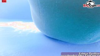 Big Tit Hispanic Beauty fucked inside the Pool at the real pounded Date