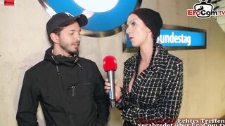 German outdoors Sex during a outdoor casting