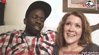 Interracial amateur sex with a real American lovers