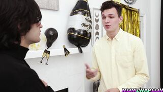 Stepsons decides to fuck both their stepmoms