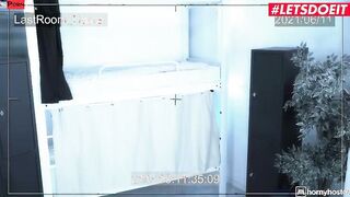 TURNED ON HOSTEL - Bubble Butt Latina Ariana Van X Suddenly Surprised By A Big Black Penis - LETSDOEIT