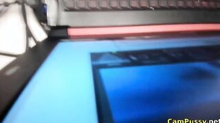 Hot Blonde Chick masturbating and squirting