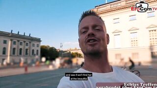 Real Blind date on street with german ugyl chick next door