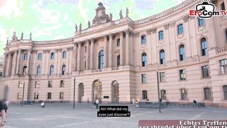 Real Blind date on street with german ugyl chick next door