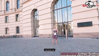 Real Blind date on street with german ugyl chick next door