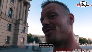 Real Blind date on street with german ugyl chick next door