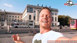 Real Blind date on street with german ugyl chick next door