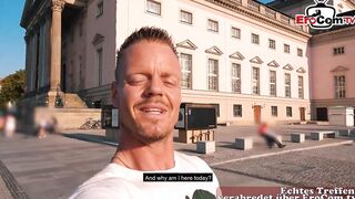 Real Blind date on street with german ugyl chick next door