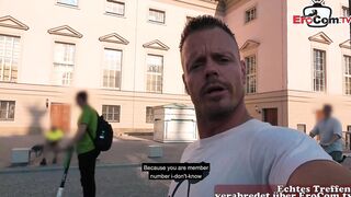 Real Blind date on street with german ugyl chick next door