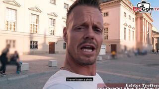 Real Blind date on street with german ugyl chick next door