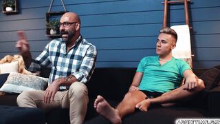 Twink Carter Del Rey sucking his stepdad Drew's dick