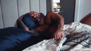 Twink Carter Del Rey sucking his stepdad Drew's dick