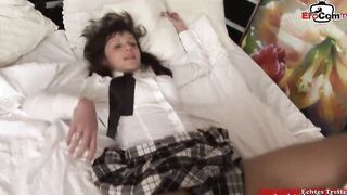 18yo dark haired College Women booty nailed for the mouth cummed