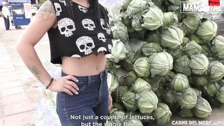 CARNE DEL MERCADO - Julia Cruz Joins two Guys Into Rough Public Threesome Full Movie