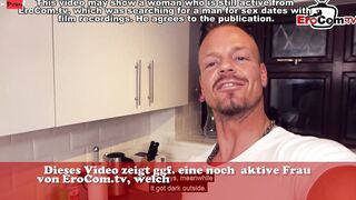 Huge booty Tattoo Cougar pick up for real Casting with german Dude pov