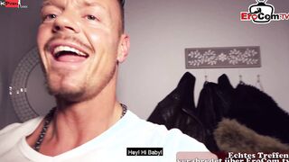 Huge booty Tattoo Cougar pick up for real Casting with german Dude pov