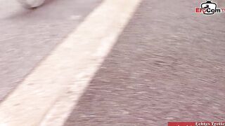 Bushy petite oriental 19 yo in a mini skirt fucks into