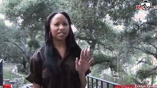 Petite black snatch with mouth with small titties getting a mouth creampie