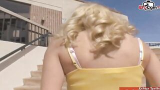 Slim tattooed blonde lesbians having strap-on sex