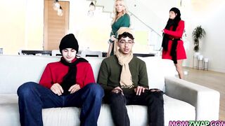 Bunny and Mona swap fucking their boys