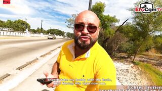 German tourist pick up hispanic teenagers into holiday for real sexdate