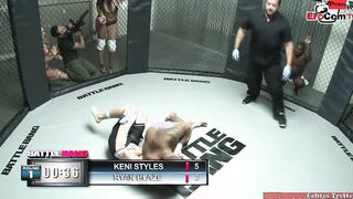 Blonde hoe with natural breasts fucks the boxing champ