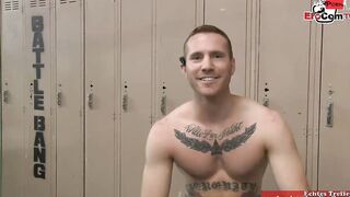 Blonde hoe with natural breasts fucks the boxing champ