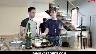 Military Cougar Lauren Phillips Seduces Her Stepson
