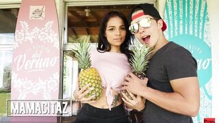 Gigantic Jugs Dark Haired Mila Garcia Picked Up To Get Her