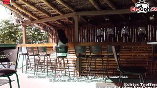 Big Boobed Hispanic Beauty got point of view anal banged! at the Pool Bar